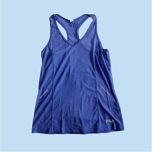 FILA ● Purple Blue Lightweight Sheer Tank Top ● Size Medium